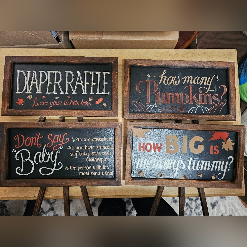 Handmade Baby Shower Signs